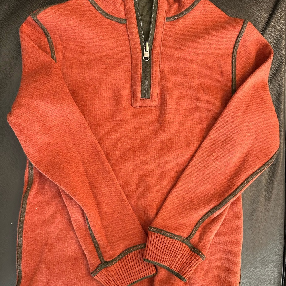 Class Club Boys Reversible Quarter Zip-Up Sweater